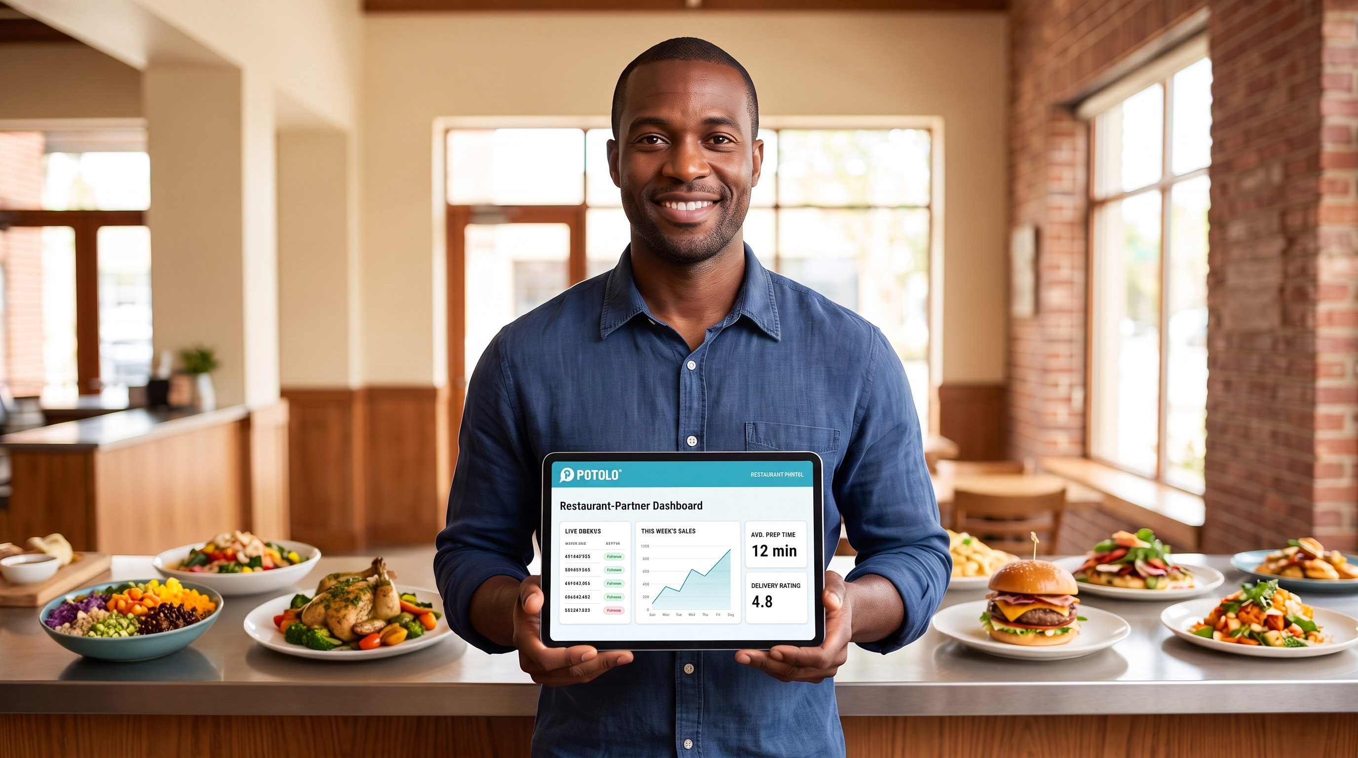 Restaurant partner running everything from one Potolo dashboard