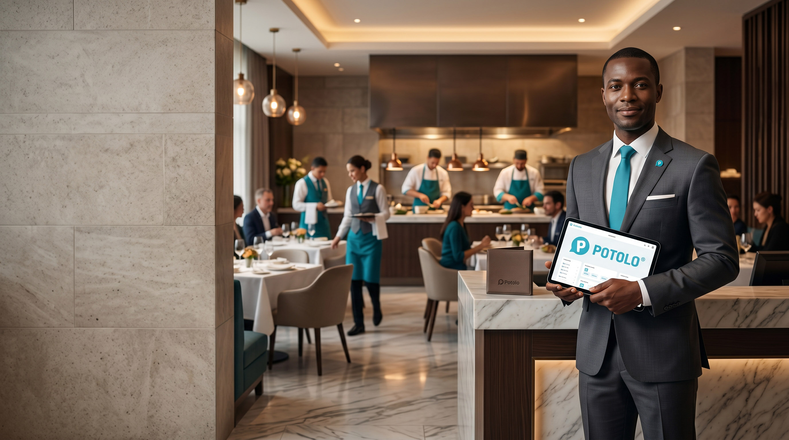 Potolo partner restaurant preparing a large group order